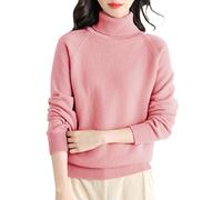 Uwdiohq Gilets Et Sweats Femme First Line Ready to Wear Long Sleeve Knitted Pullover Tops (Pink, XXL) Pull Grande Taille Sweater Cachemire Pulls, Blanc for The Culture Chic Elegant Oversize Col