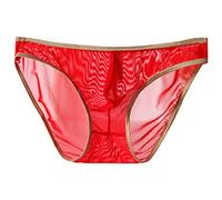 Uwdiohq Grande Offres Eclair sous-vêtements pour Hommes Mesh Triangle Culotte Transparente Microfibre Homme Soldes Soldes