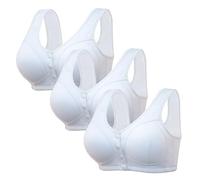 Uwdiohq High Support Bras for Women Adjustable Strap Full Coverage Up Comfortable No Underwire Wireless Débardeur Enfant 3 Ans Garçon (White, 48) Micro Soutien Gorge Super Gainant Soutien-Gorge