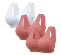 Uwdiohq High Support Bras for Women Adjustable Strap Full Coverage Up Comfortable No Underwire Wireless Débardeur Enfant 3 Ans Garçon (Silver, 42) Micro Soutien Gorge Beige Brassière Femme Forte