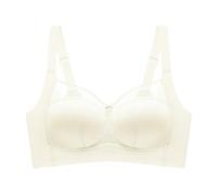 Uwdiohq Large Size Women's Underwear Summer Thin Style No Underwire Gathering and Controlling Side Breasts Anti Sagging Bra Body Joyeux Anniversaire Papa (Beige, E) Brassiere Sport Femme