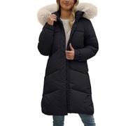 Uwdiohq Manteau d'hiver Mi-longue pour Femmes, Veste à Capuche pour Femme, Veste Rembourrée à Capuche de Couleur Unie, Vêtements D'extérieur Décontractés, Vestes d'hiver Épaisses et Chaudes