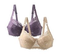 Uwdiohq Offre De Ventes Flash Soutien Gorge sans Armature Nylon avec Femme Maintien Soutiens d'allaitement Bustier Dentelle sous Tiens Brassiere 85B Lot Lingerie Sexy Erotique Petite Poitrine Top