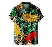 Uwdiohq Offre du Jour Chemise à Manches Courtes imprimée numérique pour Hommes, décontractée et à la Mode, Plage d'été Chemise du Meilleur Homme Vente déstockage 1P