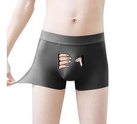 Uwdiohq Offre du Jour sous-vêtement en Soie glacée pour Homme Personnalité créative drôle Shorty Respirant Mignon et Amusant. Emballeurs sous-vêtements Hommes Déstockage Vente de Bonnes Affaires