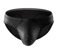 Uwdiohq Offres à durée limitée Slips pour Hommes en Similicuir Bas Sac Banane Slips de Hanche sous-vêtements Sexy Couleur Conception sous Pull Ski Homme Offres de déstockage