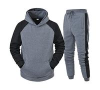 Uwdiohq Offres d'aujourd'hui Hommes automne et hiver ensemble loisirs épissage pull à glissière pantalon ensembles de sport Homme Capuche Vente déstockage