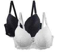 Uwdiohq Pack of 2 Women's Bra Set Lace Up Comfortable with Adjustable Straps Elegant Underwear for Everyday and Leisure Multicoloured Bras Slip Enfant Tracteur lot Soutien Gorge sans Armature