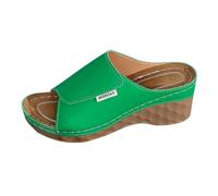 Uwdiohq Pantoufles pour Femmes, Printemps, Été Et Automne, À Talons Épais Décontractées, D'Extérieur Élégantes Bout Ouvert Bottes Femmes Talon Haut (Green, 43) Sandales De Plage Femme Mules
