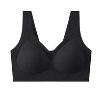 Uwdiohq Plus Size Bras for Women No Underwire Full Coverage Everyday Bra Comfortable Wireless Padded sous-Vêtement Mariée (Black, XXL) Brassiere Femme sans Armature Soutien Gorge Beige Care