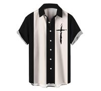 Uwdiohq Promo du Jour Chemise Homme Pas Cher Été Manches Courtes Blanche De Pilote Hawaienne Rose en Lin 3XL Haut Déguisement Médiéval À Carreaux Bariolee Carnaval Tenue Plage