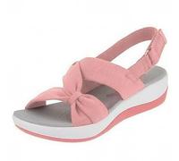 Uwdiohq Sandales Femme Été Confortable Chaussure Orthopédiques Pour Femmes Avec Soutien De La Voûte Plantaire Marche Chaussures À Coussin Souple Nouvelle 2024 (Pink 35) Et Mules Sandale Sport