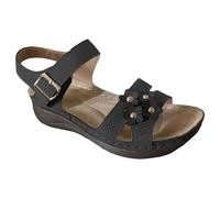 Uwdiohq Sandales Femme Été Confortable Chaussures Décontracté Côté Creux Ceinture Boucle Pente Bas Dames (Black 40) Nue Pied Ete Randonnée Femmes Semelle Voute Plantaire Pieds Sensibles