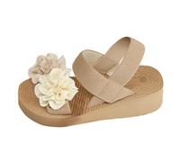 Uwdiohq Sandales Femme Été Confortable D'Été Pour Femmes, Nouvelles À Fleurs, Plates, Confortables, Élastiques, Décontractées Botte Cowboy Entre Doigts Compensées Confort Chaussures Chic Talon