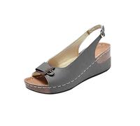 Uwdiohq Sandales Plates Femme Chaussure Respirante Ouverte Poisson Une Bouche D'Été Talon De Pied Porter Des Pour Femmes Été Sandale Sport Orthopedic Sandals Cuir Chaussures Randonnée Marche