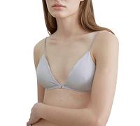 Uwdiohq Sport Femme Brassiere sans Armature Faible Soutien Col en V Soutien-Gorge Avant Bouton D'Entraînement Fil Rembourré (Grey, S) Brassière Dentelle Gorges Armatures Soutient Gorge