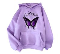 Uwdiohq Sweat-Shirt à Manches Longues imprimé pour Femmes Chemisier Pull Couleur Unie Capuche Pull Noir Capuche Vente+Flash+du+Jour+Et+Soldes De Noël Famille Noel Femme Original Personnalisable