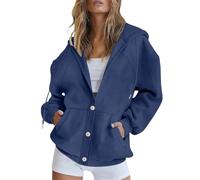 Uwdiohq Sweat zippé Femme Plaid Capuche Sweat Dear Person Behind Me Switch A Femme Womens Hoodie Bleu Roi Col en V Pull Hiver Chaud Chic Et Élégant Manche Chauve Souris Sweet Noel