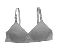 Uwdiohq Underwear Cotton Non Ring Removable Double Shoulder Straps Back Three Buckle Girls Amusement Park Thin Bra Upturned Body Ketchup Moutarde (Gy2, 38Ab) Bralette Femme Soutien Gorge Care