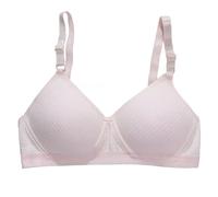 Uwdiohq Underwear Cotton Non Ring Removable Double Shoulder Straps Back Three Buckle Girls Amusement Park Thin Bra Upturned Body Ketchup Moutarde (Rd2, 34Ab) Soutien Gorge Femme sans Armature