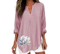 Uwdiohq Ventes Flash en Cours Chemise Manche Longue Coton Femme Chemisier Large Tenue Paillette Hawaienne Rouge Pull Col Roulé Noel Marron Extension De Grande Taille Roule Violet Gris Foncé