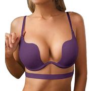 Uwdiohq Wireless Comfortable Soft Bras for Women Full Coverage Everyday No Show Bra Camisole Amincissante (Purple, M) Comfit Soutien Gorge Shapelift sans Armatures Soutiens-Gorge Classiques