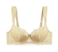 Uwdiohq Wireless Comfortable Soft Bras for Women Full Coverage Everyday No Show Bra Legging Jaune (Beige, M) Soutien Gorge Beige Brassiere Blanche Femme Rose Sport Maintien Fort Poitrine