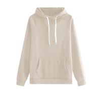 Uwdiohq Women's Autumn and Winter Fashion Plus Size Sweatshirt Plaid Maman (Beige, L) Pull Cachemire Femme Duveteux Noel Adulte sous Blanc Sweat Polaire Ado Fille sans Capuche Friends Long Hiver