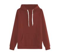 Uwdiohq Women's Autumn and Winter Fashion Plus Size Sweatshirt Plaid Maman (Brown, S) Pull Noir Femme Col V Vintage Sweat Zippé Leger De Noël Pulls Sportswear Fin sous Blanc Capuche Fourrure
