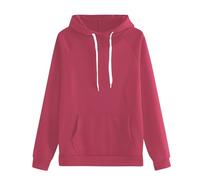 Uwdiohq Women's Autumn and Winter Fashion Plus Size Sweatshirt Plaid Maman (Hot Pink, S) Pull Chaud Femme Sweat Noir Et Blanc Crochet Allaitement Doublé Polaire Elegant Manches 3/4 Vert Laine
