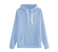 Uwdiohq Women's Autumn and Winter Fashion Plus Size Sweatshirt Plaid Maman (Sky Blue, L) Pull Coton Femme Capuche Couverture A Noir Chic Laine Robe-Pull Sweat Et Blanc Gilet Hiver