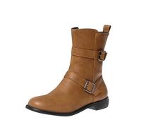 Uwdiohq Women's Autumn and Winter Velvet Leather Ankle Pantoufles Taille 7 Salle De Bain Intérieure Bottines Pieds Larges Femme Fourrees Bottine Boots Plateforme Cuir Botine. Talon Bottes