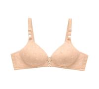 Uwdiohq Women's Large Size Thin Wireless Underwear Sexy Side Breast Reduction Comfortable Breathable Bra Top Up Mommy sous-Vêtements Féminins (Beige, 40) Soutien Gorge sans Armature Push Care