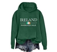 Uwdiohq Women's St. Day Print Long Sleeved Pullover Solid Color Hoodie Pull Coréen (JN, XL) Survetement Femme Blanc Sweat A Capuche Chaud Doux Sweet Lifty Crochet Noir Col V Plaid Friends Grande