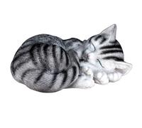 UWEOTYYY Ornement de Chat endormi, Statue de Chat, Jardin statut Sommeil bébé, marqueurs tombes extérieurs Cadeaux commémoratifs Jardin Figurine Animale, décorations d'été extérieures