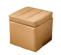UWEREBFM Avec cube de rangement, repose-pieds de rangement en cuir, repose-pieds portable, siège rembourré rembourré - Tabouret repose-pieds pour salon