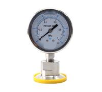 UWFKFGBJL Manomètre sanitaire SS316 Tri Clamp 1,5" (50,5 mm) Diamètre 60 mm Précision 2,5% FS 0-600 Bar Diaphragme SS 316L Manomètre Manomètre (0-6 Bar)