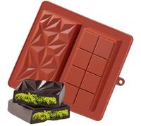 UWILLION Moule à barre de chocolat profond Dubaï de 2,5 cm en silicone épais pour barre farcie, grand moule à bonbons à remplir