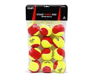 Uwin Reydon Stage Three Lot de 12 balles de Tennis Rouge