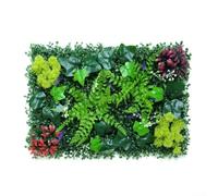 Uwithdanceme Lot de 3 panneaux de haie artificielle pour pelouse, pelouse verte artificielle, plantes carrées en plastique pour la maison, l'hôtel, le salon