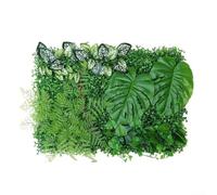 Uwithdanceme Panneaux de haie artificielle pour plantes murales - Herbe verte artificielle carrée en plastique pour la maison, hôtel, salon (1)