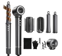 Uwithm AirStyle Sèche-cheveux, 30mm 38mm Auto boucleur a cheveux, Brosse volume, Brosse Lissante, Multistyler 5 en 1 avec Moteur Haute Vitesse, Séchage Rapide, Fonction ionique moins de frisottis
