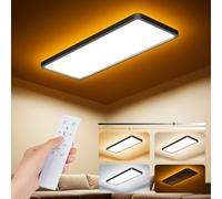 Uwithm Plafonnier LED Reglette 58x22x2,9cm Panneau LED Plafond Noir