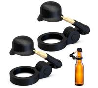 UWJOWP Bouchon Bouteille Bière Casque - Set de 2 Bouchons en Forme de Stahlhelm - Protecteur pour Canette et Bouteille