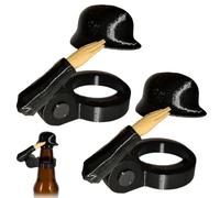 UWJOWP Lot de 2 bouchons de bouteille de bière Soldat Salut,bouchon bouteille, casque de soldat, casque de bière, Amateurs de Soldats Actifs