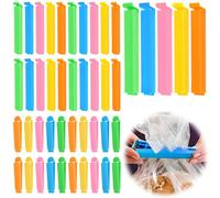 UWOBEFO 40 Pièces Pince Sachet Alimentaire, Clip Fermeture Réutilisable, Polypropylène (PP), Jaune, Vert, Rose, Bleu, Orange, Hermétique, 7cm x 11cm