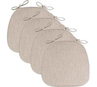 UWOBTN Coussin/Galette de Chaise Lot de 1/2/4/6,avec Rubans,Forme de Trapèze Assise,Lavable déhoussable Antidérapant Coussin de Siège for Cuisine, Salle Manger, Jardin, Bureau(A2,43x41x35x3cm4pcs)