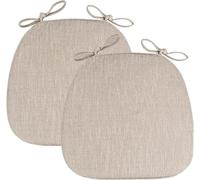UWOBTN Coussin/Galette de Chaise Lot de 1/2/4/6,avec Rubans,Forme de Trapèze Assise,Lavable déhoussable Antidérapant Coussin de Siège for Cuisine, Salle Manger, Jardin, Bureau(A2,43x41x35x3cm2pcs)