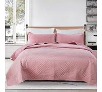 UWOBTN Couvre Lit 2 Personnes 220X240/240X250cm, Luxe Couverture Courtepointe Patchwork, Boutis Dessus De Lits Matelassé en Microfibre(K,2xpillowcases)