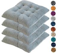 UWOBTN Lot de 4/2/1 Coussin de Chaise, 40x40cm Coussins pour chaises de Salle à Manger, Epais Carres Galettes de Chaise Cuisine,pour Intérieur/Extérieur/Jardin/Cuisine/Bureau(B1,40x40x6cm(4pcs))